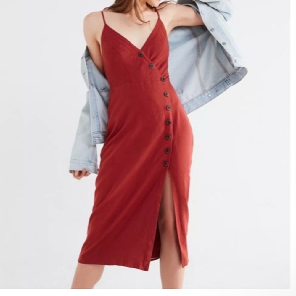 Urban outfitters large Button-Front Maxi w/ adjustable Straps store bag included